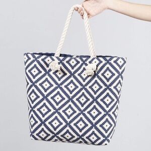 Summer & Rose Navy Diamond Tote Bag